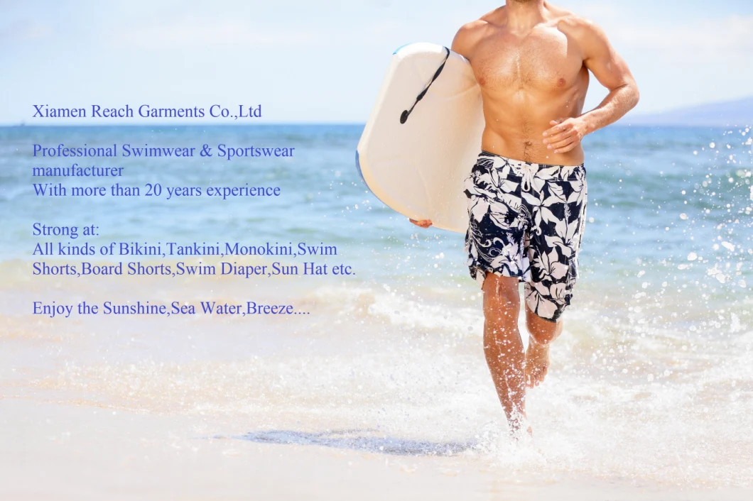 2021 OEM Surf Quick Dry Breathable Swimwear Custom High Quality Swim Mens Palm Trees Board Shorts