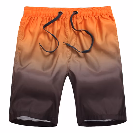 New Gradient Color Series Men′s Board Shorts Swim Trunks Beach Shorts Drawstring with Mesh Lining