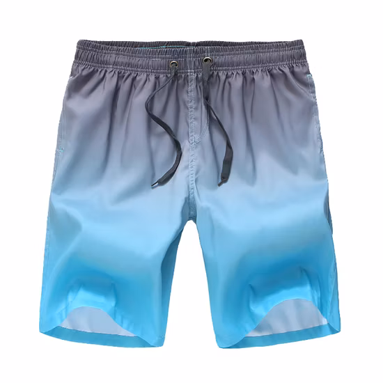 New Gradient Color Series Men′s Board Shorts Swim Trunks Beach Shorts Drawstring with Mesh Lining