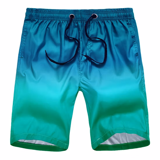 New Gradient Color Series Men′s Board Shorts Swim Trunks Beach Shorts Drawstring with Mesh Lining